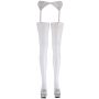 Pończochy z koronką Cottelli LEGWEAR białe 20 den - 7