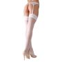 Pończochy z koronką Cottelli LEGWEAR białe 20 den - 9