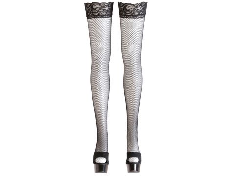 Pończochy siatkowe Cottelli LEGWEAR czarne M - 8