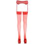 Pończochy Cottelli LEGWEAR czerwone z koronką 20 den - 7