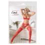 Pończochy Cottelli LEGWEAR czerwone z koronką 20 den - 2