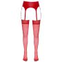 Pończochy Cottelli LEGWEAR czerwone z koronką 20 den - 10