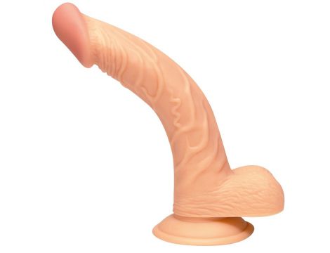 Dildo realistyczne zakrzywione NMC naturalne 19 cm - 3