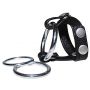 Czarny skórzany pasek z pierścieniami erekcyjnymi Bad Kitty 21 cm - 4