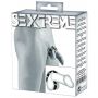 Czarny skórzany pasek z pierścieniami erekcyjnymi Bad Kitty 21 cm - 8