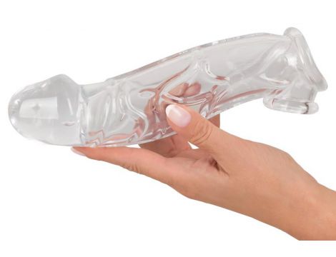 Przezroczysta przedłużka na penisa Crystal Clear z pierścieniem 23 cm - 9