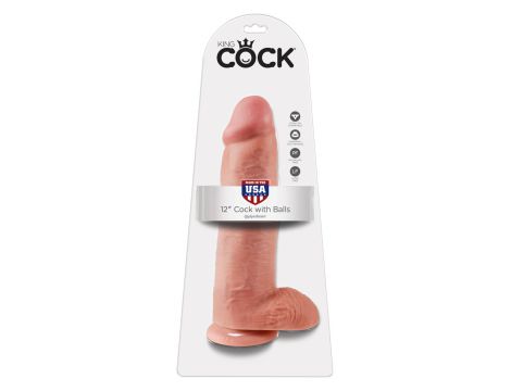 Dildo King Cock z jądrami PVC 30,5 cm - 2