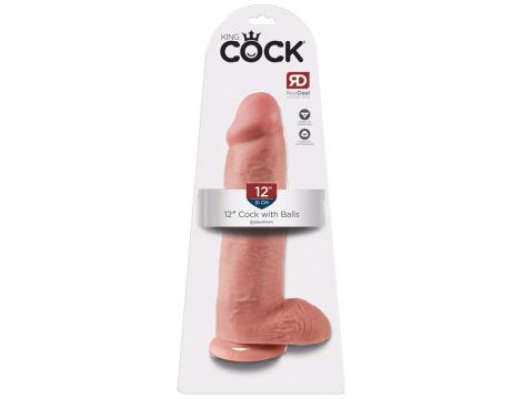 Dildo King Cock z jądrami PVC 30,5 cm