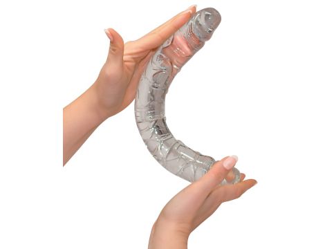 Dildo podwójne Crystal Clear 34 cm PVC - 5