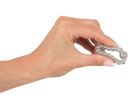 Pierścień erekcyjny silikonowy NMC Maximum Metal Ring z kulkami 2 5 cm - 6