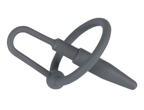 Silikonowy penis plug z pierścieniem na żołądź Penisplug 6,3 cm - 3