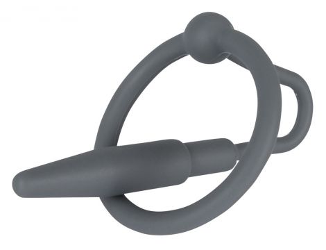 Silikonowy penis plug z pierścieniem na żołądź Penisplug 6,3 cm - 5