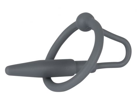Silikonowy penis plug z pierścieniem na żołądź Penisplug 6,3 cm - 7