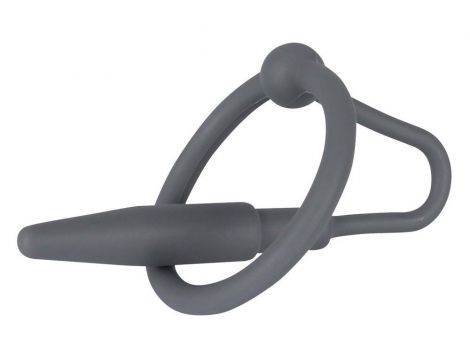 Silikonowy penis plug z pierścieniem na żołądź Penisplug 6,3 cm - 8