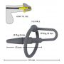 Silikonowy penis plug z pierścieniem na żołądź Penisplug 6,3 cm - 14