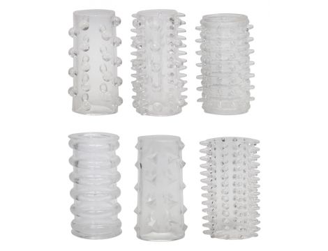 Zestaw 6 pierścieni erekcyjnych Red Roses You2Toys przezroczyste 4,5 cm - 3