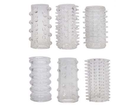 Zestaw 6 pierścieni erekcyjnych Red Roses You2Toys przezroczyste 4,5 cm - 4
