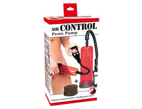 Pompka do penisa You2Toys Air Control czerwona 22 cm - 2