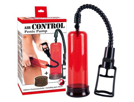Pompka do penisa You2Toys Air Control czerwona 22 cm - 5