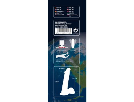 Dildo realistyczne European Lover duże 22 5 cm TPE - 13