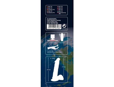 Dildo realistyczne European Lover duże 22 5 cm TPE - 15