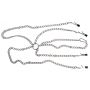 Uprząż metalowa z klipsami srebrna Fetish Collection - 5