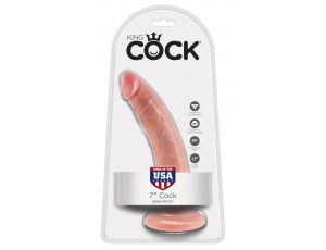 Dildo King Cock z przyssawką 7 cali cieliste 20,5 cm