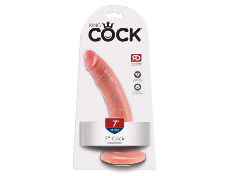 Dildo King Cock z przyssawką 7 cali cieliste 20,5 cm - 2