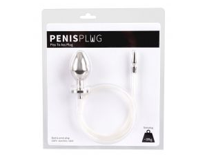 Penisplug stalowy z wtyczką analną i rurką 76 cm
