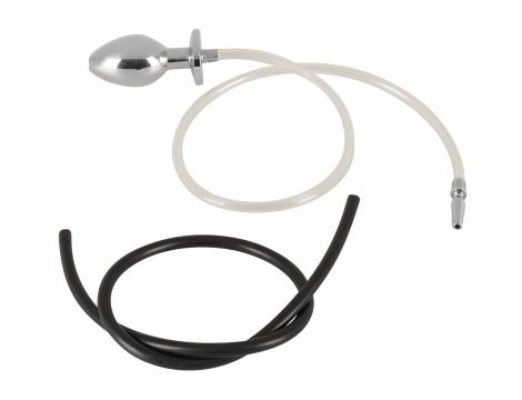 Penisplug stalowy z wtyczką analną i rurką 76 cm - 8
