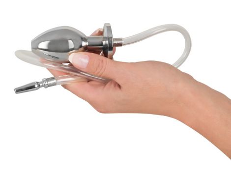 Penisplug stalowy z wtyczką analną i rurką 76 cm - 10