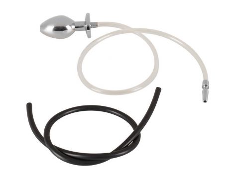 Penisplug stalowy z wtyczką analną i rurką 76 cm - 7