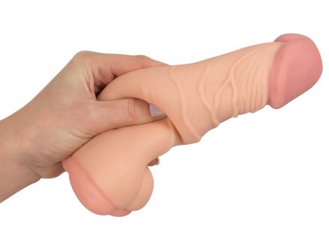 Masturbator Nature Skin 2w1 przedłużka penisa TPE 21 cm - 3