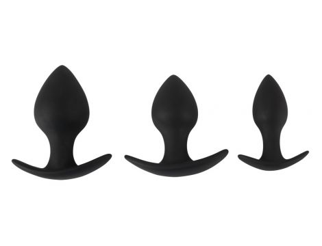 Zestaw korków analnych Black Velvets silikon 3 sztuki - 3