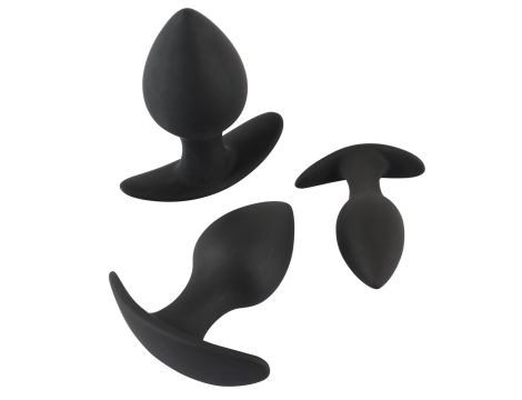 Zestaw korków analnych Black Velvets silikon 3 sztuki - 5
