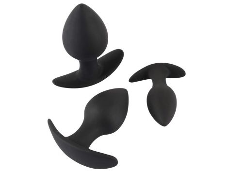 Zestaw korków analnych Black Velvets silikon 3 sztuki - 6