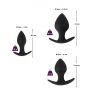 Zestaw korków analnych Black Velvets silikon 3 sztuki - 16