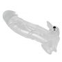 Przezroczysta przedłużka na penisa Crystal z wibracją 23 cm - 9
