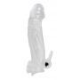 Przezroczysta przedłużka na penisa Crystal z wibracją 23 cm - 6