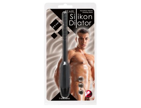 Wibrujący dilator Pearl You2Toys czarny silikonowy 19 cm - 2