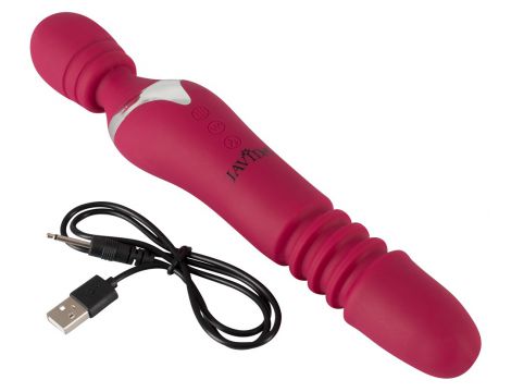 Wibrator Javida rozgrzewający z pchnięciami 27 cm USB - 11