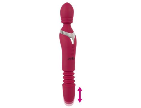 Wibrator Javida rozgrzewający z pchnięciami 27 cm USB - 4