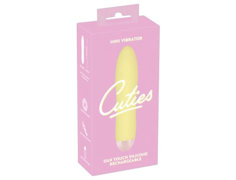 Mini wibrator Cuties żółty USB 13 cm