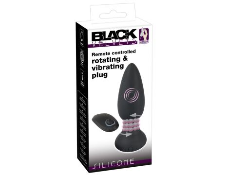 Korek analny rotacyjny Black Velvets pilot USB 14 cm
