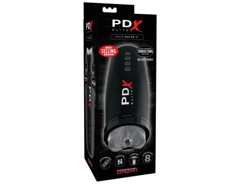 Masturbator PDX Elite Motobator 2 wibrujący z ssaniem USB 23 cm - 2