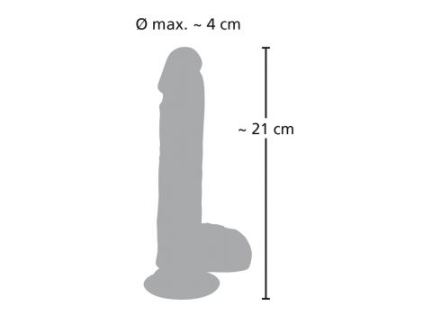 Wibrator realistyczny Medical Silicone z pchaniem 21 cm - 16