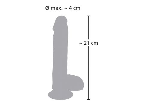 Wibrator realistyczny Medical Silicone z pchaniem 21 cm - 17