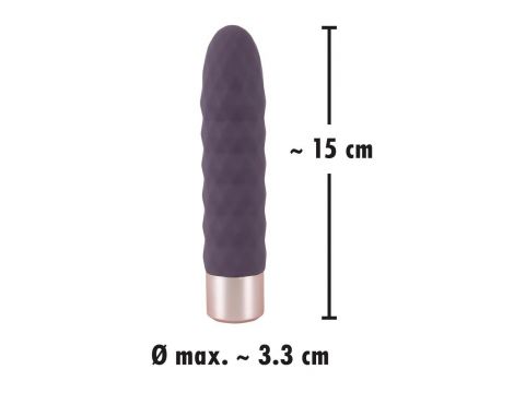 Wibrator Diamond Vibe z falami silikonowy USB 15 cm - 18