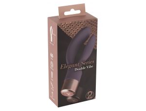Wibrator króliczek Elegant Series podwójny silikonowy USB 15,2 cm