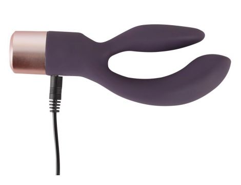 Wibrator króliczek Elegant Series podwójny silikonowy USB 15,2 cm - 16
